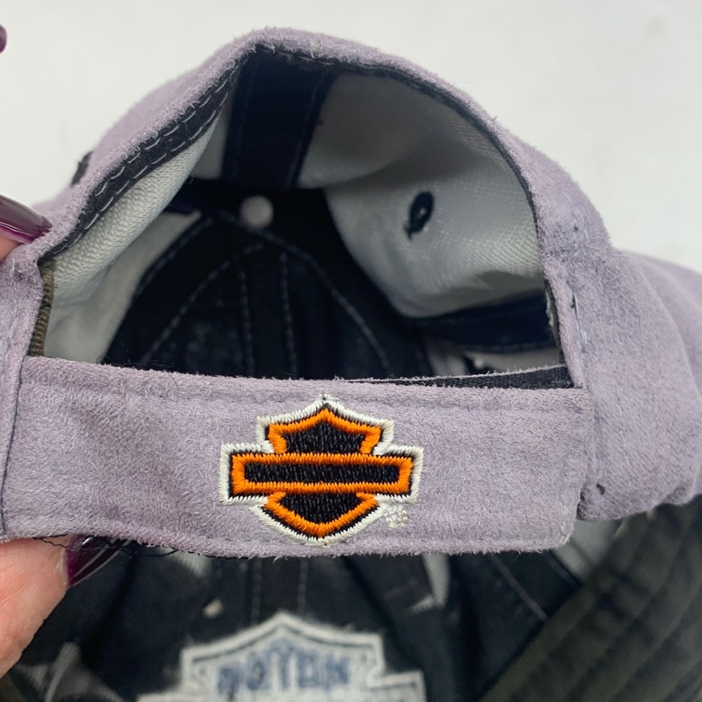 Harley-Davidson Gray Microsuede Baseball Cap Adjustable HT4874E - Picture 6 of 10